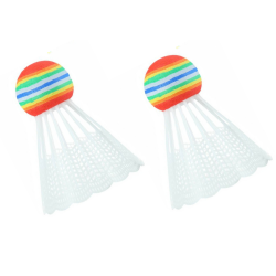 Set of 2 Badminton Rackets Blue Badminton Shuttlecocks